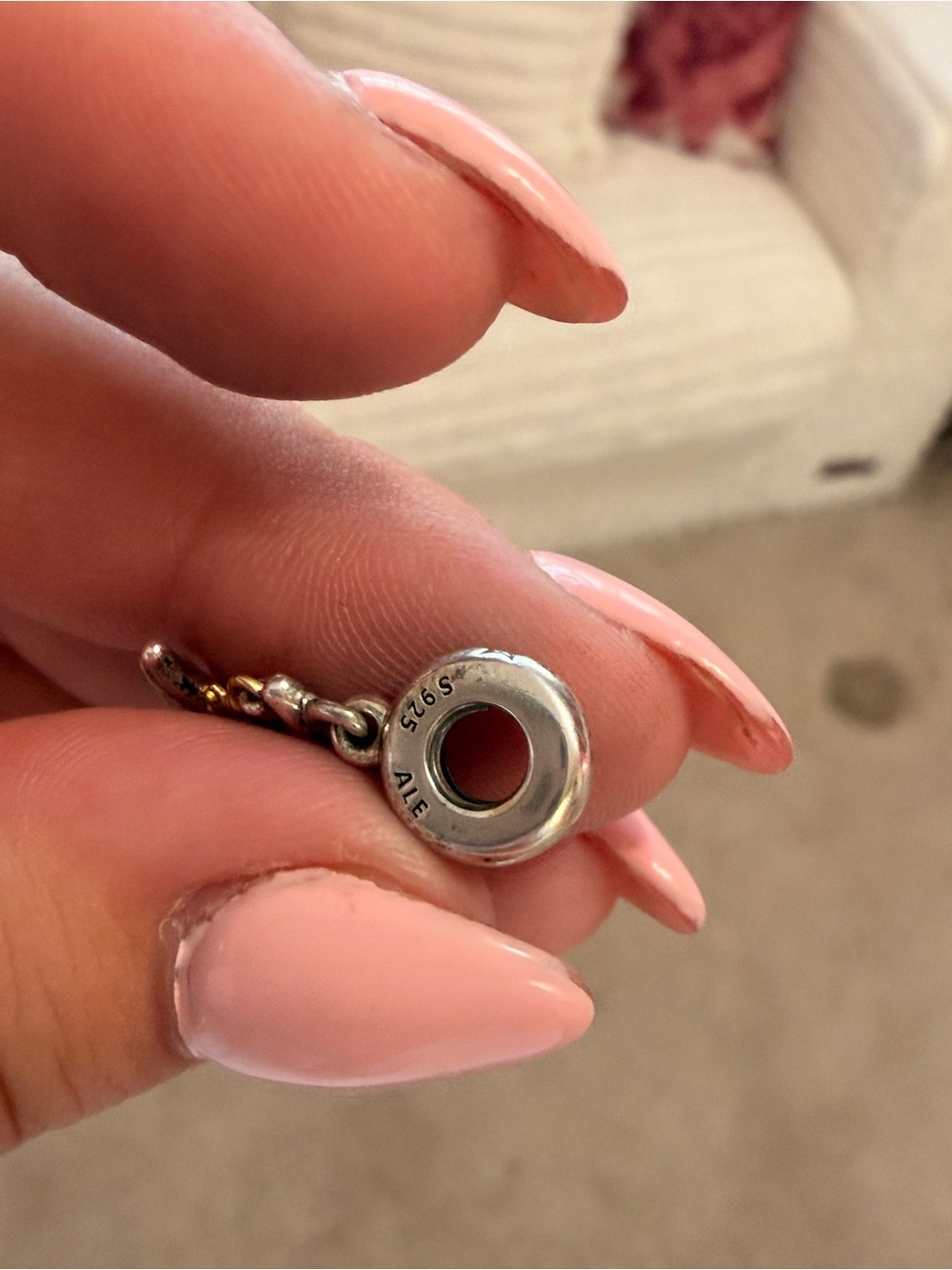 Pandora Pink Opal Crescent Moon Charm - Women Jewelry - Picture 3 of 4